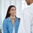 A woman participating in a clinical trial because of its benefits